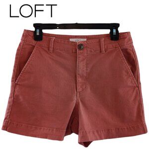 Loft The Washed Twill Short Dusty Rose Color Cotton 4